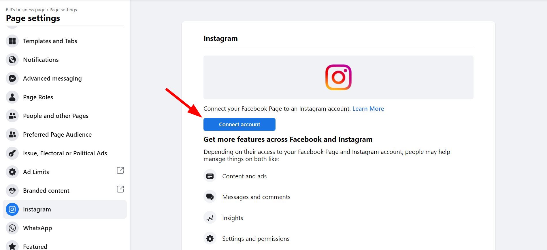 How to connect your Instagram business account with your Facebook account?  - ContentStudio Help Center