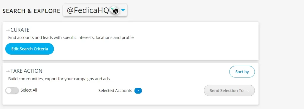 Twitter account search tool