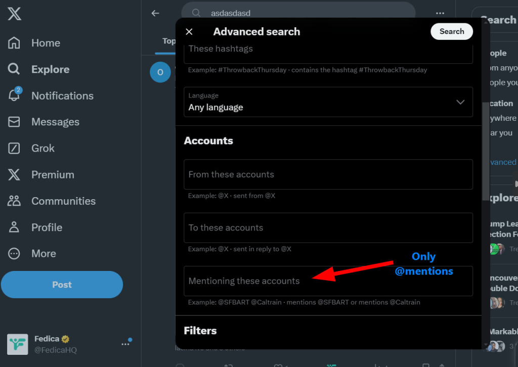 how to search for people on twitter showing twitters advanced search options