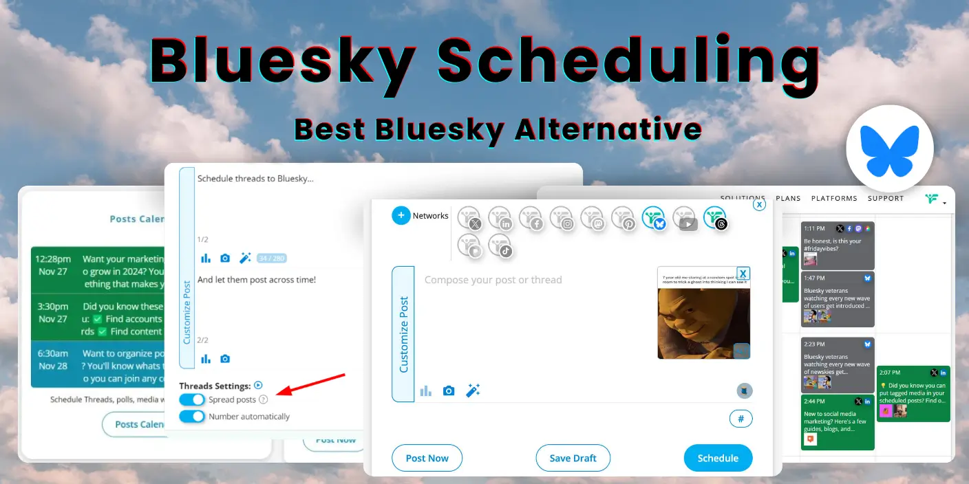 Sprout Social Bluesky alternative tools for scheduling bluesky