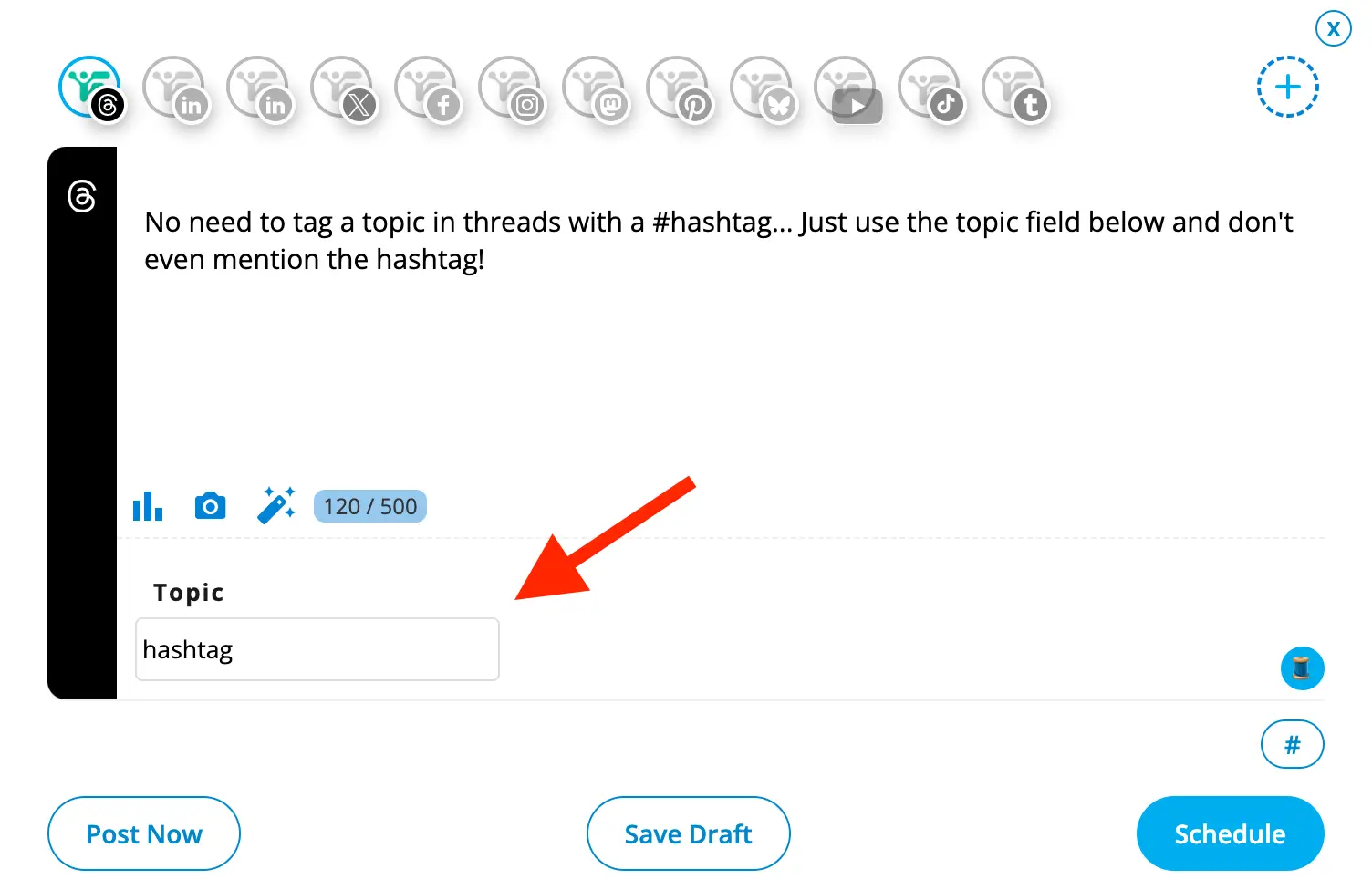 threads topics showing the topic field you can add threads topics to