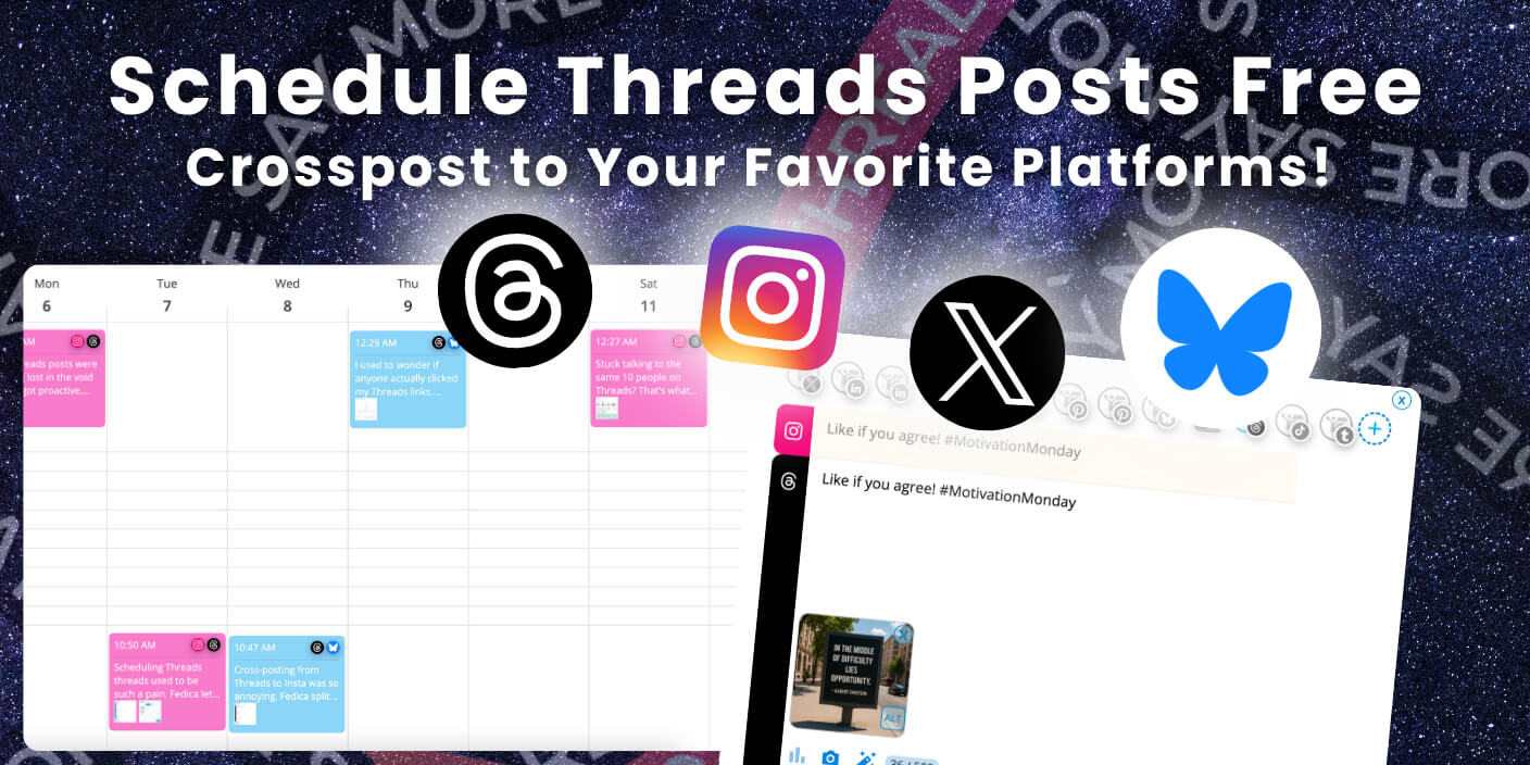 Schedule threads posts across platforms for free with polls and media using Fedica