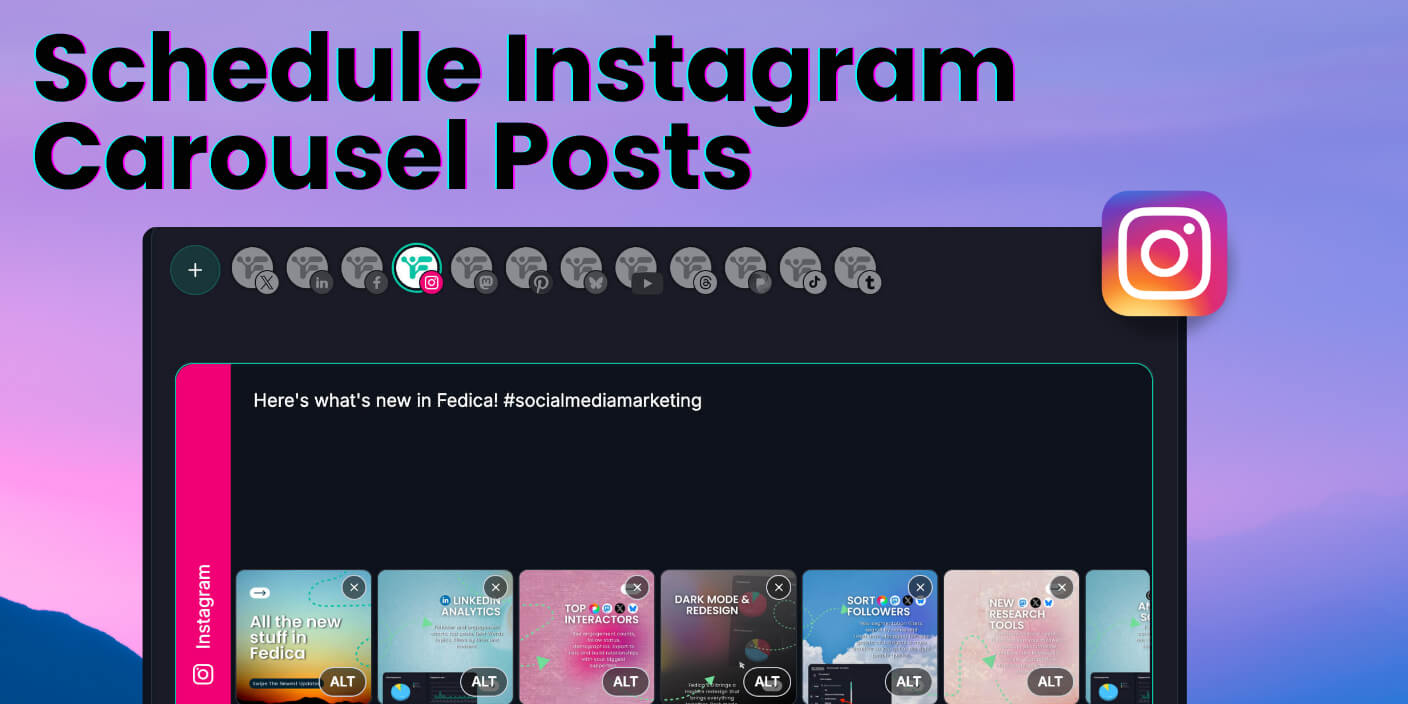 Schedule instagram carousels